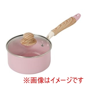 パール金属 Pearl パール金属 ハルミック セラミック加工 IH対応 ガラス蓋付き 片手 鍋 16cm ペールピンク HC-1107