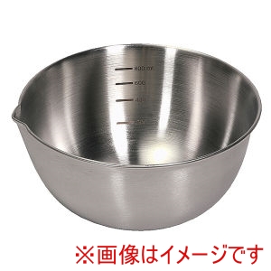 パール金属 Pearl パール金属 ベーシスライン ステンレス製 注ぎ口付き 深型 ボウル 15cm 目盛付き HC-1194