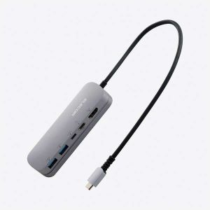 エレコム ELECOM エレコム DST-C19SV/EC Type-C ドッキングステーション/アルミボディ/USBA×2/HDMI×1/USB-C×2/シルバー