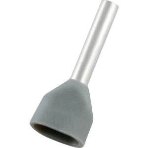 トラスコ TRUSCO トラスコ FTT7510-GY フェルール圧着端子 絶縁スリーブ付き ツインタイプ 0.75-10 100個入 TRUSCO
