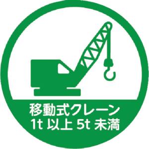 トラスコ中山 TRUSCO トラスコ HMST11 ヘルメット用ステッカー 移動式クレーン1t以上5t未満 35 10枚入 TRUSCO