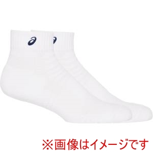 アシックス ASICS アシックス 3033B870 ソックス13(はき口～かかとまでの長さ13cm) ブリリアントホワイトxネイビー XS