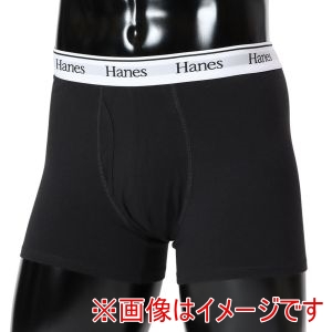 ヘインズ Hanes ヘインズ HM6EB201 1P BOXER BRIEF ブラックXホワイト L