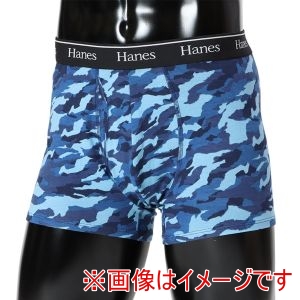 ヘインズ Hanes ヘインズ HM6EB203 1P BOXER BRIEF ネイビーXライトブルー LL
