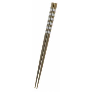 パール金属 パール金属 食洗対応塗箸 22.5cm ボーダーグレー LA-168