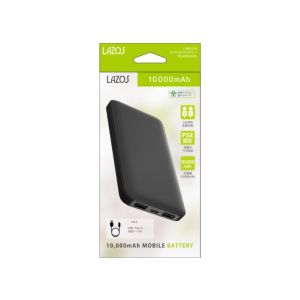 ラソス Lazos Lazos  L-MB10-B モバイルバッテリー 10000mAh