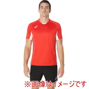 アシックス asics アシックス 2053A218 ゲームプラシャツ 半袖 ファイアリーレッド XL
