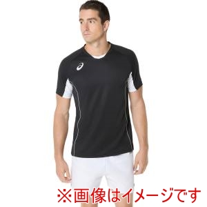 アシックス asics アシックス 2053A218 ゲームプラシャツ 半袖 PERFORMANCE BLACK/PINK GLO L