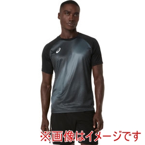 アシックス ASICS アシックス 2101A348 プラクティスグラフィック半袖シャツ パフォーマンスブラック 3XL