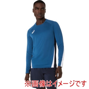アシックス ASICS アシックス 2101A347 プラクティス長袖シャツ トワイライトブルー XL