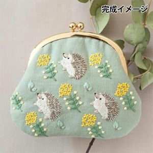 ピース Piece ピース chicchiさんの動物刺繍キット はりねずみさんとナノハナのがま口  PHC-080