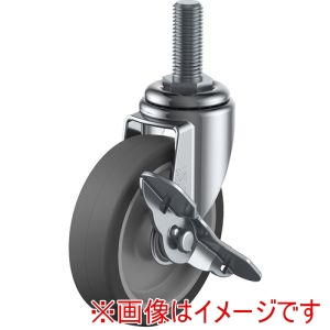 ユーエイキャスター YUEI ユーエイキャスター ET-100ELS-M12-35 ねじ込み式 自在 キャスター エラストマー 車輪径100mm Eタイプ ET-S型 M12×35ピッチ1.75