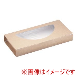 パックスタイル パックスタイル クラフトピザBOX窓付き ハーフ 25枚入