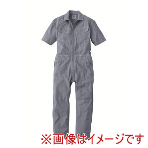 エスケープロダクト エスケープロダクト GE-885-19-5L 作業着 コットンリネン ツナギ 半袖 ヒッコリー 5L