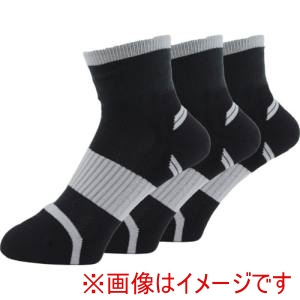 ユタカメイク ユタカメイク SWYS-D13 靴下 ASHITOMO WORKING SOCKS 破れ対策 先丸 ショート ダーク 3足組 25ー27cm