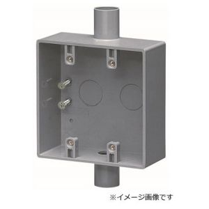 未来工業 ミライ 未来工業 SW2-22WJ 露出スイッチボックス 2ヶ用 2方出 適合管VE16 22 ベージュ 1個