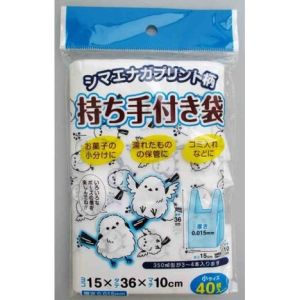 サンスクリット サンスクリット シマエナガ柄持ち手付き袋 小 40P