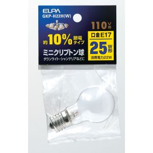 朝日電器 エルパ ELPA エルパ GKP-H22H W ミニクリプトン球 ELPA 朝日電器