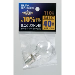 朝日電器 エルパ ELPA エルパ GKP-H36H C ミニクリプトン球 ELPA 朝日電器