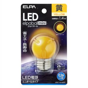 朝日電器 エルパ ELPA エルパ LDG1Y-G-G253 LED電球G40形E26 ELPA 朝日電器