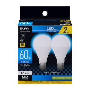 朝日電器 エルパ ELPA エルパ LDA7D-G-E17-G4105-2P LED電球 ミニクリプトン形 ELPA 朝日電器