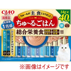 いなばペットフード いなば CIAO ちゅ～る ごはん シーフードバラエティ 14g×40本