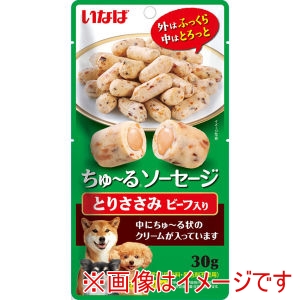 いなばペットフード いなば ちゅ～る ソーセージ とりささみ ビーフ入り 30g
