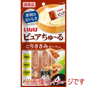 いなばペットフード いなば ピュアちゅ～る とりささみ ビーフ入り 14g×4本