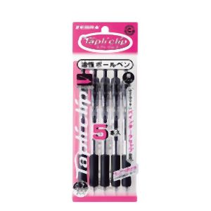 ゼブラ ZEBRA ゼブラ タプリクリップ 0.7mm 黒 5本パック P-BN5-BK5