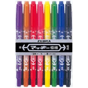 ゼブラ ZEBRA ゼブラ マッキー 極細 8色セット MCF-8C