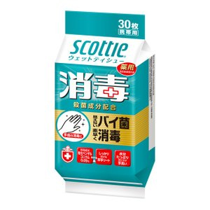日本製紙クレシア クレシア 77111 スコッティ ウェットティッシュ 消毒 携帯用 30枚入
