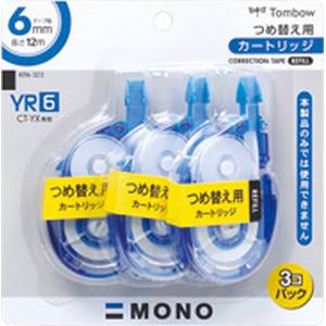 トンボ鉛筆 TOMBOW トンボ鉛筆 修正テープ モノ YR6 3Pパック KPA-323
