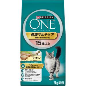 ネスレ日本 Nestle ピュリナワン キャット 健康マルチケア 15歳以上 チキン 2Kg ネスレ
