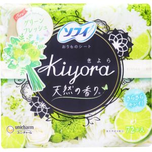 ユニチャーム Unicharm ユニチャーム ソフィ Kiyora グリーン フレッシュ 72枚