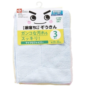 レック LEC レック 激落ちくん マイクロファイバーぞうきん3枚入 S00596