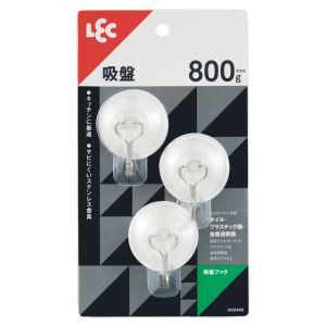レック LEC レック 吸盤フック 3個入 H00489