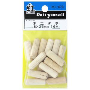 和気産業 和気産業 木工ダボ 袋入 16本入 25mm ML673