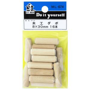和気産業 和気産業 木工ダボ 袋入 16本入 30mm ML674