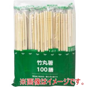 大和物産 大和物産 ポリ完封節付竹丸箸 直径5mm×20cm 100膳 楊枝無し