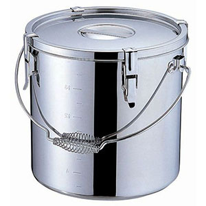 遠藤商事 TKG TKG SA モリブデン 目盛付 パッキン付 寸胴鍋 27cm 14.0L 吊付 AZV7127 遠藤商事