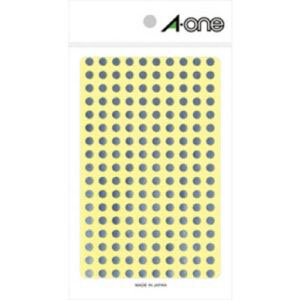 エーワン Aone エーワン 07072 カラーラベル 丸型 5mmΦ 銀 200面 9シート