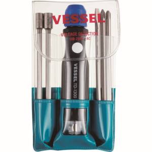ベッセル VESSEL ベッセル TD-1300B 検電差替5本組ドライバーセット 低圧用TD-1300B VESSEL