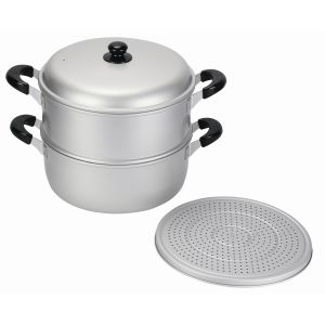 パール金属 パール金属 ニューセレット アルミ 2段蒸し器 30cm H-2419