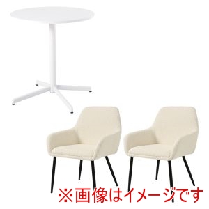 萩原 萩原 LT-4931WH-47WH-3S テーブル チェア 3点セット ホワイト メーカー直送 代引不可 北海道沖縄離島不可