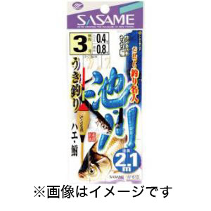 ささめ針 SASAME ささめ針 池 川うき釣り 2.1m 3号 ハリス 0.4 W-613
