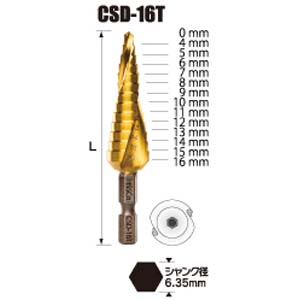 ウイニングボアー WinningBore ウイニングボアー CSD-16T コバルトステップドリル スパイラルカットシステム WinningBore