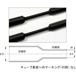 ヘラマンタイトン HellermannTyton ヘラマンタイトン JTC 1.5-BK 250mm 熱収縮チューブ 黒 20本 HellermannTyton