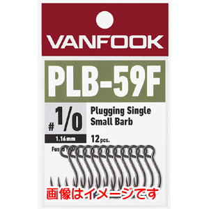 ヴァンフック VANFOOK ヴァンフック プラッギングシングル ヘビーワイヤー 12入 1/0号 フッ素ブラック PLB-59F