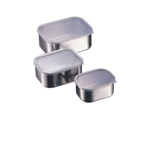 寿金属工業 寿金属工業 18-8 角 フリージング ボール 深型 小 PE蓋付