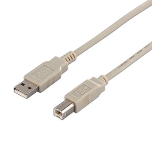 バッファロー BUFFALO USB2.0ケーブル (A to B) アイボリー 2m BSUAB220IV